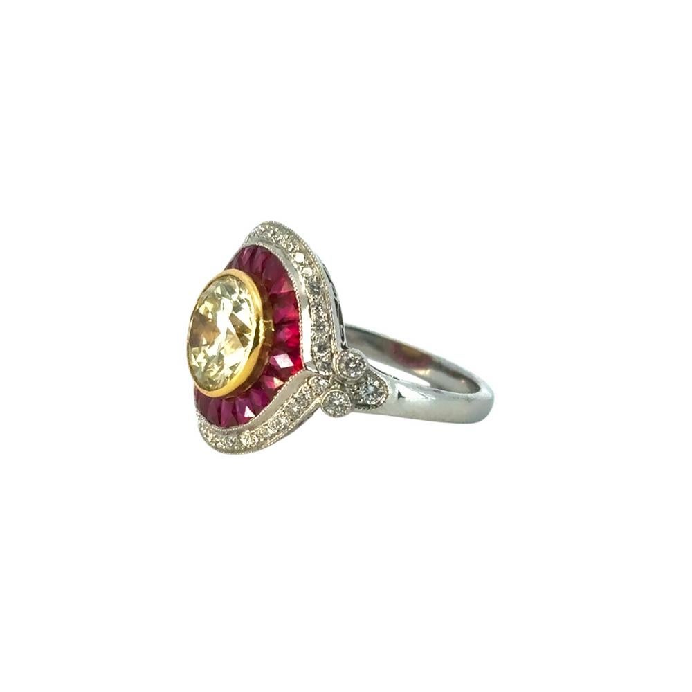 2 Carat Halo Style Engagement Ring For Sale 2
