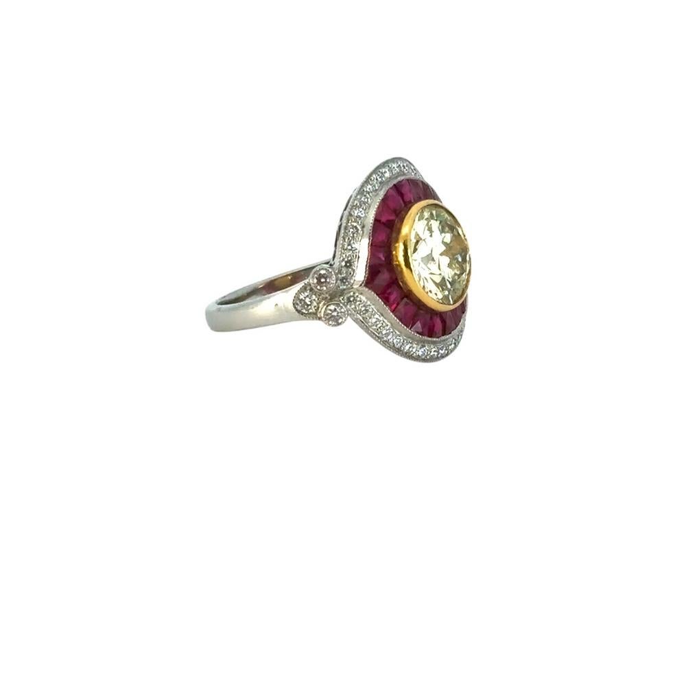 2 Carat Halo Style Engagement Ring For Sale 3