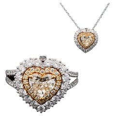 2 Karat Herzförmiger Diamant-Verlobungsring, zertifiziert W