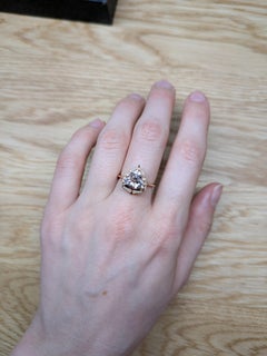 2 Carat Morganite Ring w Earth Mined Diamonds in Solid 14K Gold  TR 9mm