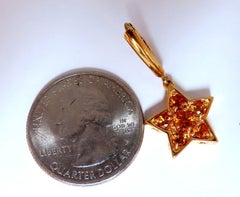 2-Karat-Ohrhänger mit natürlichem Citrin-Stern, 14 Karat*