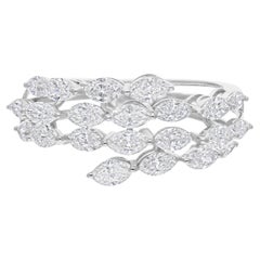 2 Carati Diamante Naturale SI/H Anello Nuziale Regalo Oro Bianco 18k Tutte le Tariffe Pagate