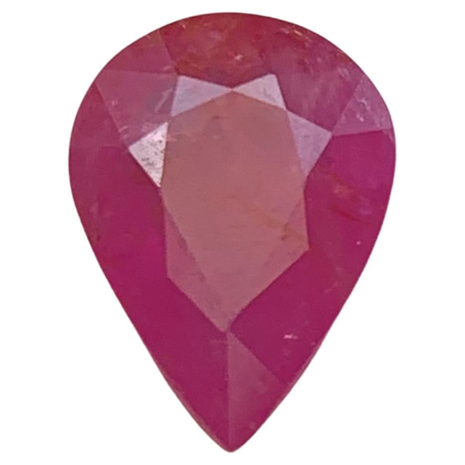 Rubí rosa natural de 2 quilates, gema suelta no calentada talla pera de Mozambique en venta