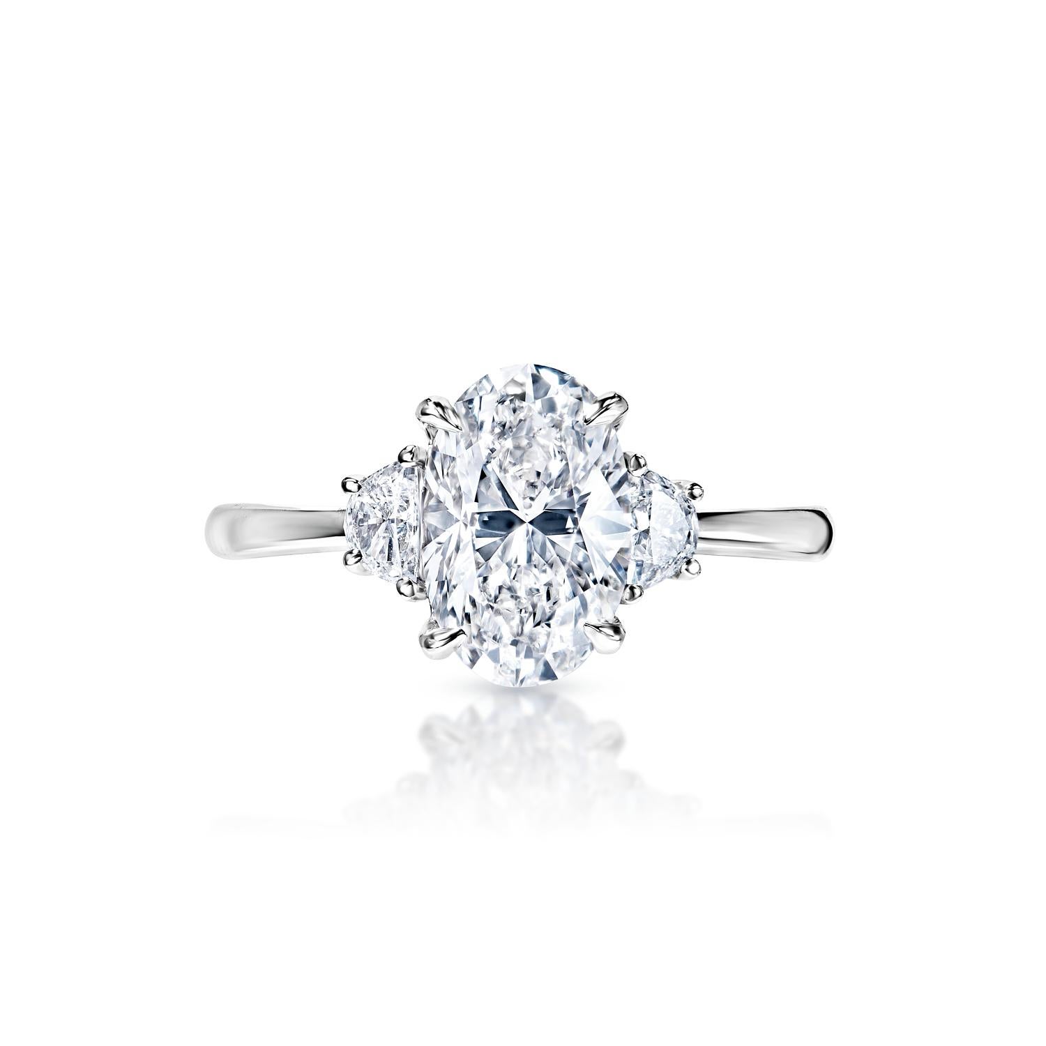 Mckenna 2 Carat G VVS1 Oval Cut Diamond Half Moon Three Stone Engagement Ring in Platinum By Mike Nekta


GIA Certified

Center Diamond:

Carat Weight: 2.00 Carats
Color : G*
Clarity: VVS1
Style: Oval Cut
*Diamond has been treated by one or more