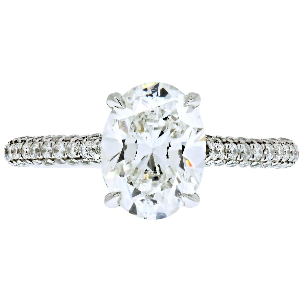 2 Carat Oval Diamond E/SI2 GIA Engagement Ring