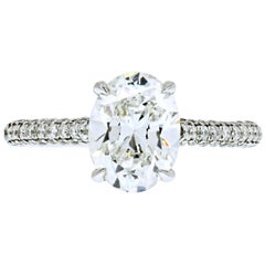 2 Carat Oval Diamond E/SI2 GIA Engagement Ring