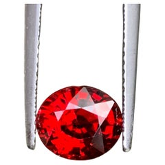 2 Carat Oval Shape Crimson Red Color Rhodolite Garnet Gemstone for Jewellery 8mm
