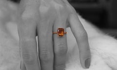 2 Karat Palmyra Citrin in 18k Gelbgold Solitär Ring von Alexander Leyser