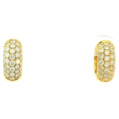 Mini-Huggie-Creolen aus 18-karätigem Gelbgold mit einem natürlichen Diamanten von 2,0 Karat