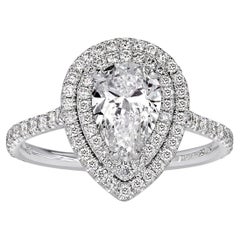 2 Carat Pear Diamond Ring Brilliant White 14K Gold Everyday Royalty Signature
