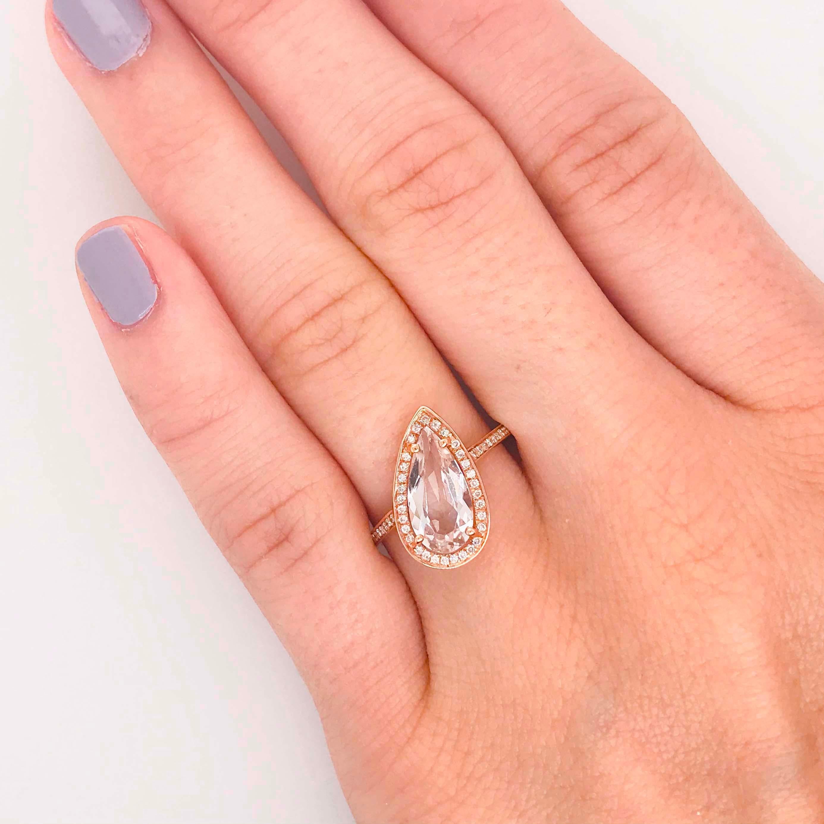 almond shaped diamond ring