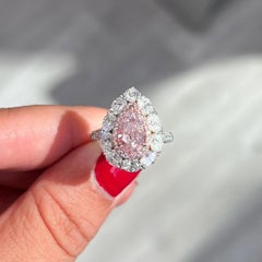 2 Carat Pear Statement Fancy Pink  Colour-Collector’s Treasure Diamond Ring
