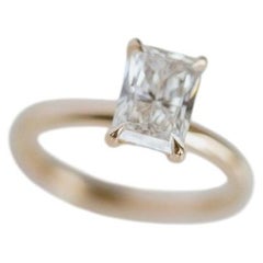 2 Carat Radiant Statement Brilliant White 14K Gold Quiet Power Collector-Grade
