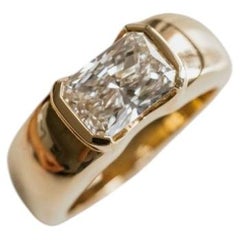2 Carat Radiant Statement Brilliant White 14K White Gold Quiet Power Heirloom