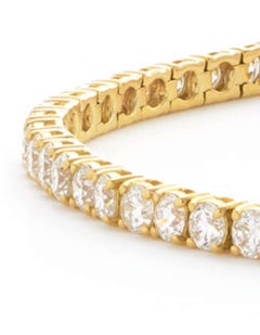 2 Carat Riviera Line Round Diamond 18 Karat Gold Four Claw Tennis Bracelet