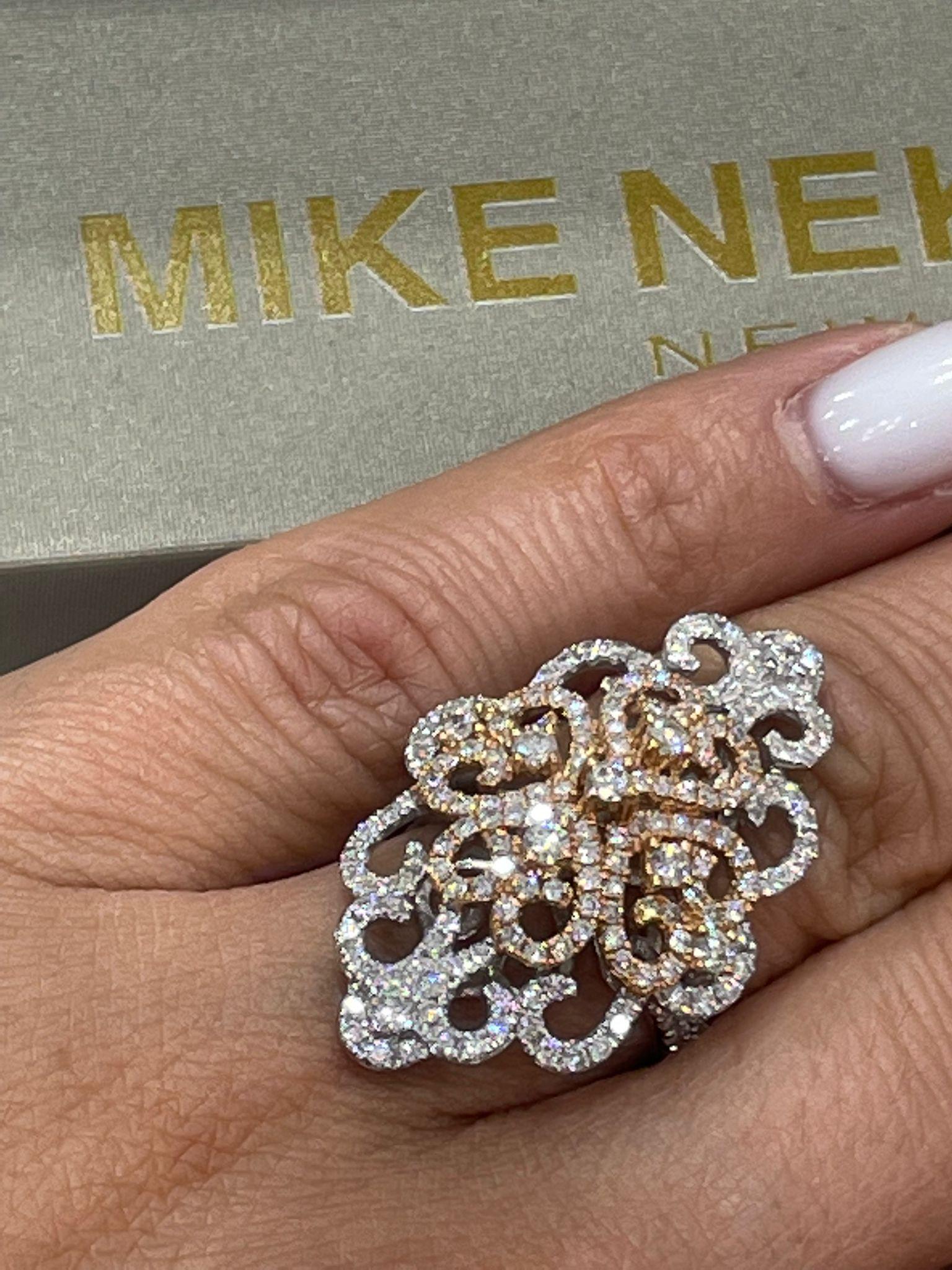 Bague de fiançailles en diamants ronds brillants de 2 carats certifiés Pour femmes en vente