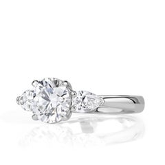 2 Carat Round Brilliant Diamond Ring Brilliant White 14K White Gold