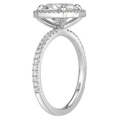2 Carat Round Brilliant Diamond Ring Brilliant White 14K White Gold
