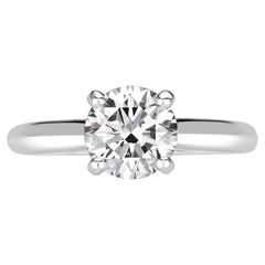 2 Carat Round Brilliant Diamond Ring Brilliant White 14K White Gold