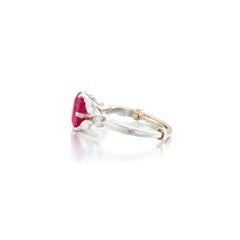 2 Carat Round Brilliant Statement Ruby Red 14K Gold Modern Nobility Heirloom