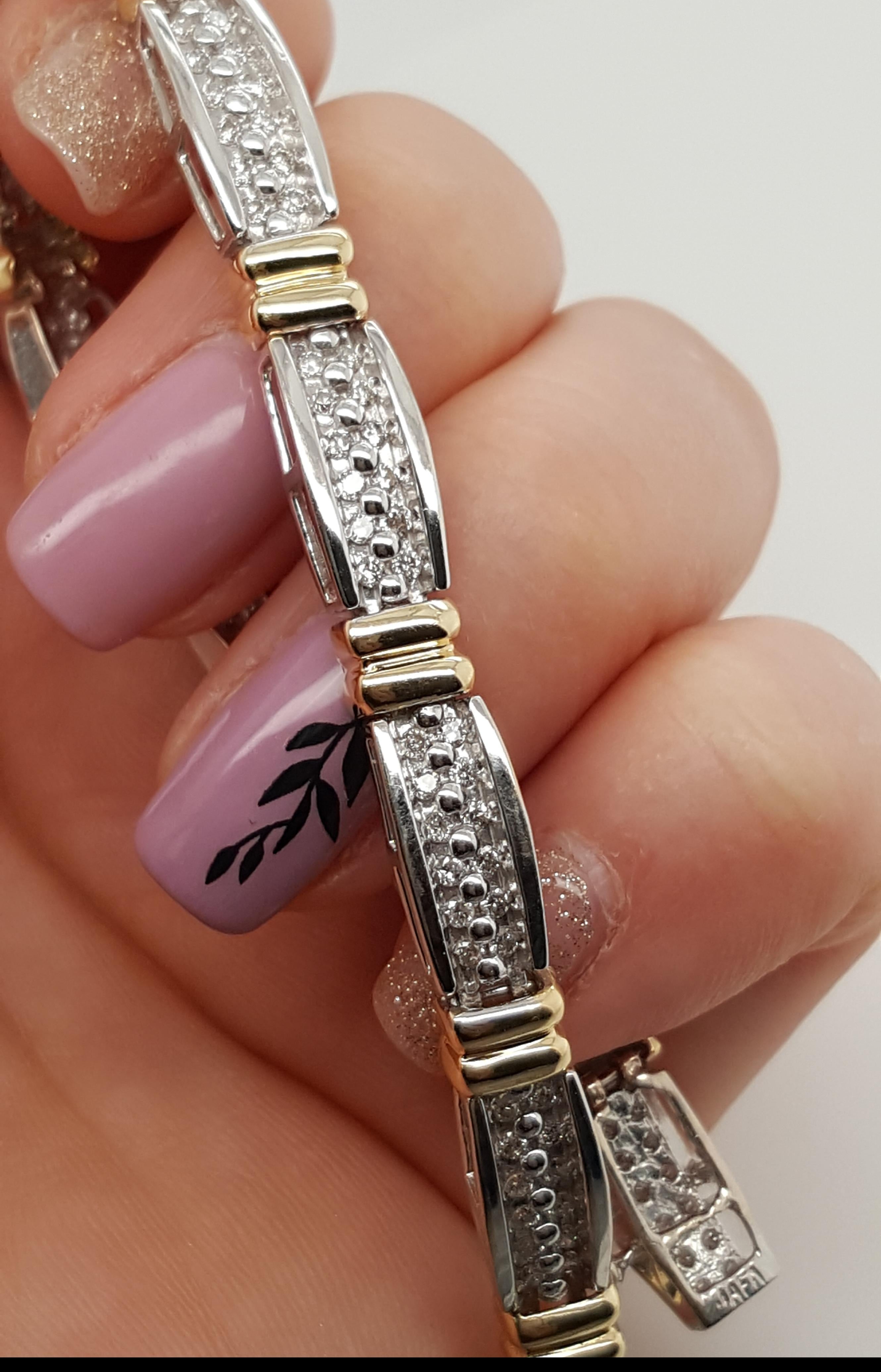 two tone diamond bracelet