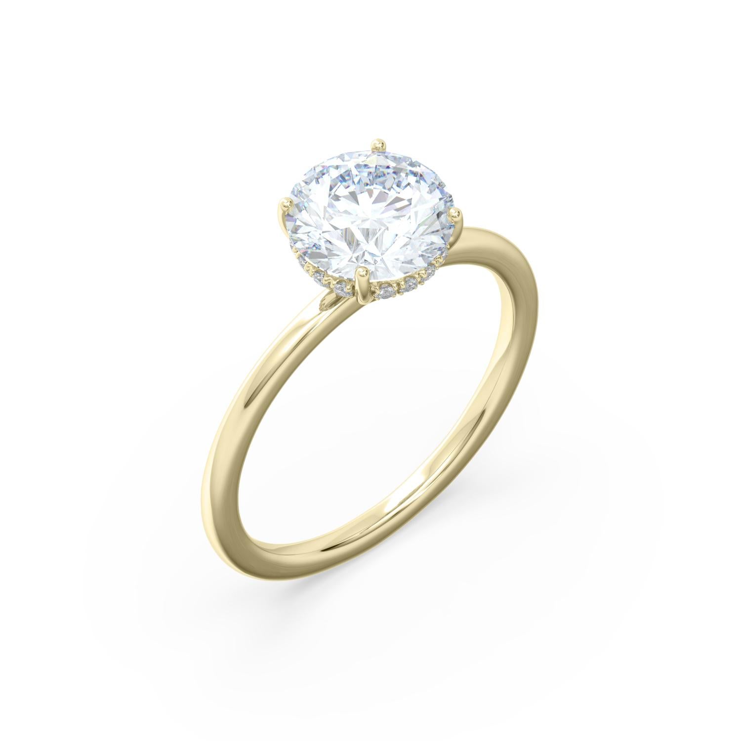 2 carat solitaire diamond ring yellow gold