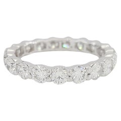 Bague d'éternité avec diamants ronds de 2 carats