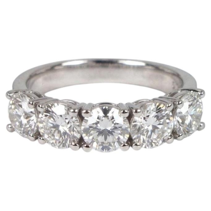 2 Carat Round Diamond Five-Stone Anniversary Band in Platinum