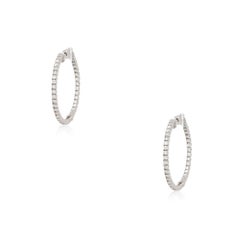 2 Carat Round Diamond Inside Out Earrings 14 Karat In Stock