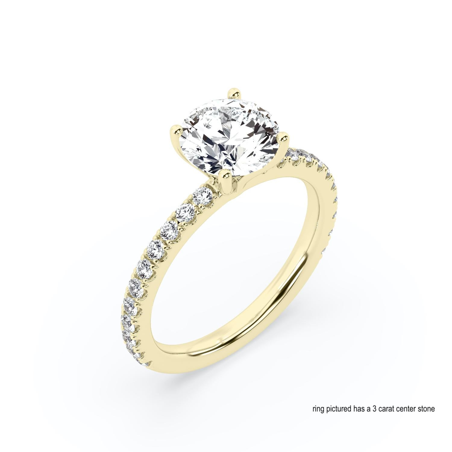GIA certified 2 carat round briliant diamond engagement ring with G color and VS2 clarity (**this ring can be made with a different diamond to accommodate your budget and taste, please contact for more details). Diamond is set in a timeless delicate