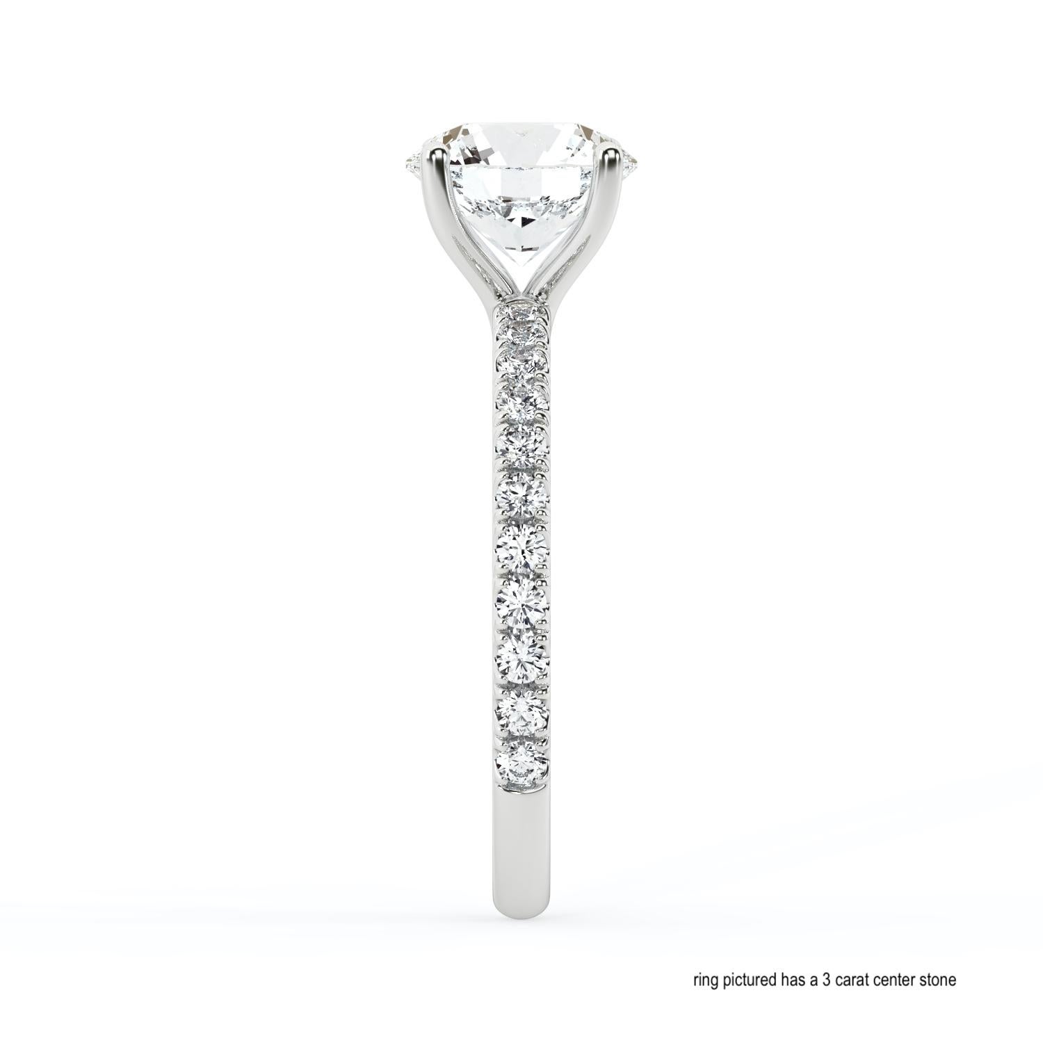 2.00 carat round diamond pave