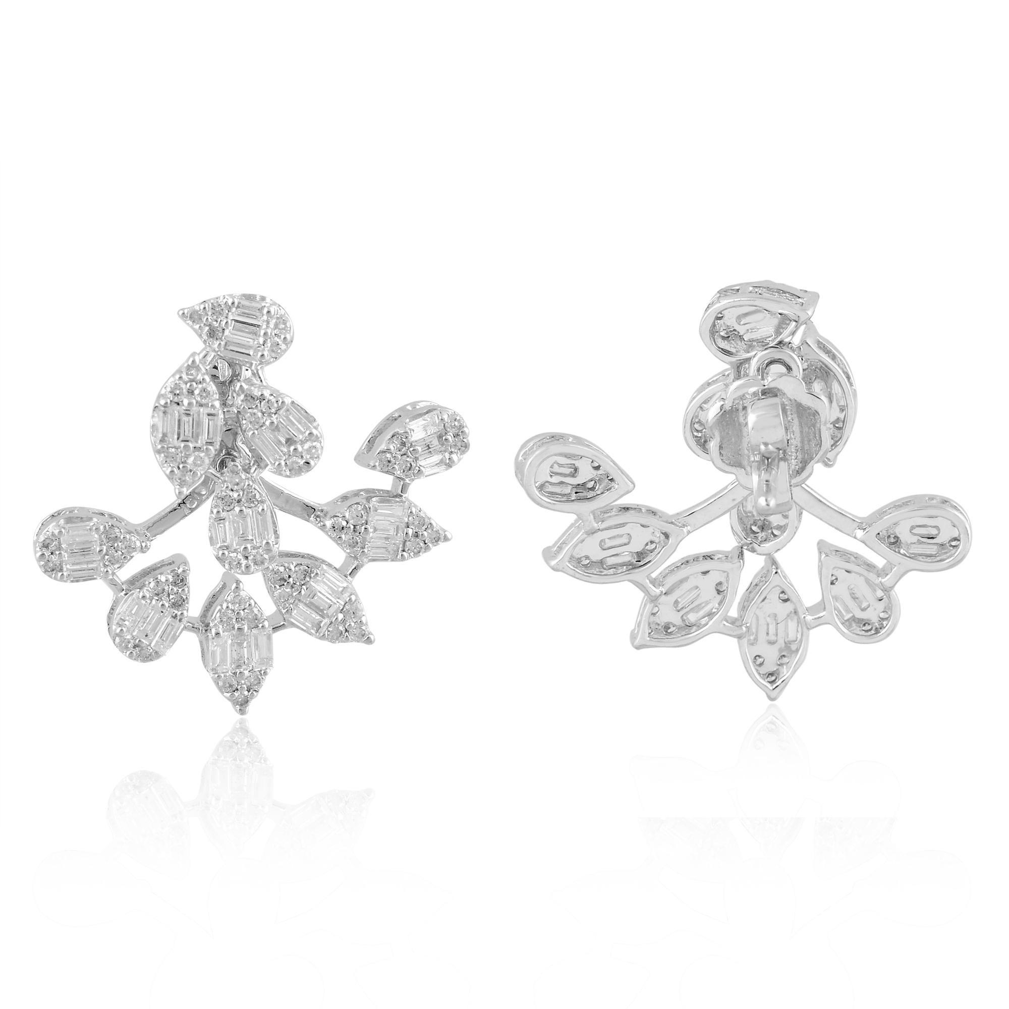 Item Code :- CN-25431
Gross Wet. :- 7.90 gm
18k White Gold Wet. :- 7.48 gm
Diamond Wet. :- 2.10 Ct. ( AVERAGE DIAMOND CLARITY SI1-SI2 & COLOR H-I )
Earrings Size :- 24 x 25 mm approx.

✦ Sizing
.....................
We can adjust most items to fit