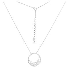 2 Quilates SI Claridad HI Color Diamante Colgante Collar 14 Kilates Oro Blanco