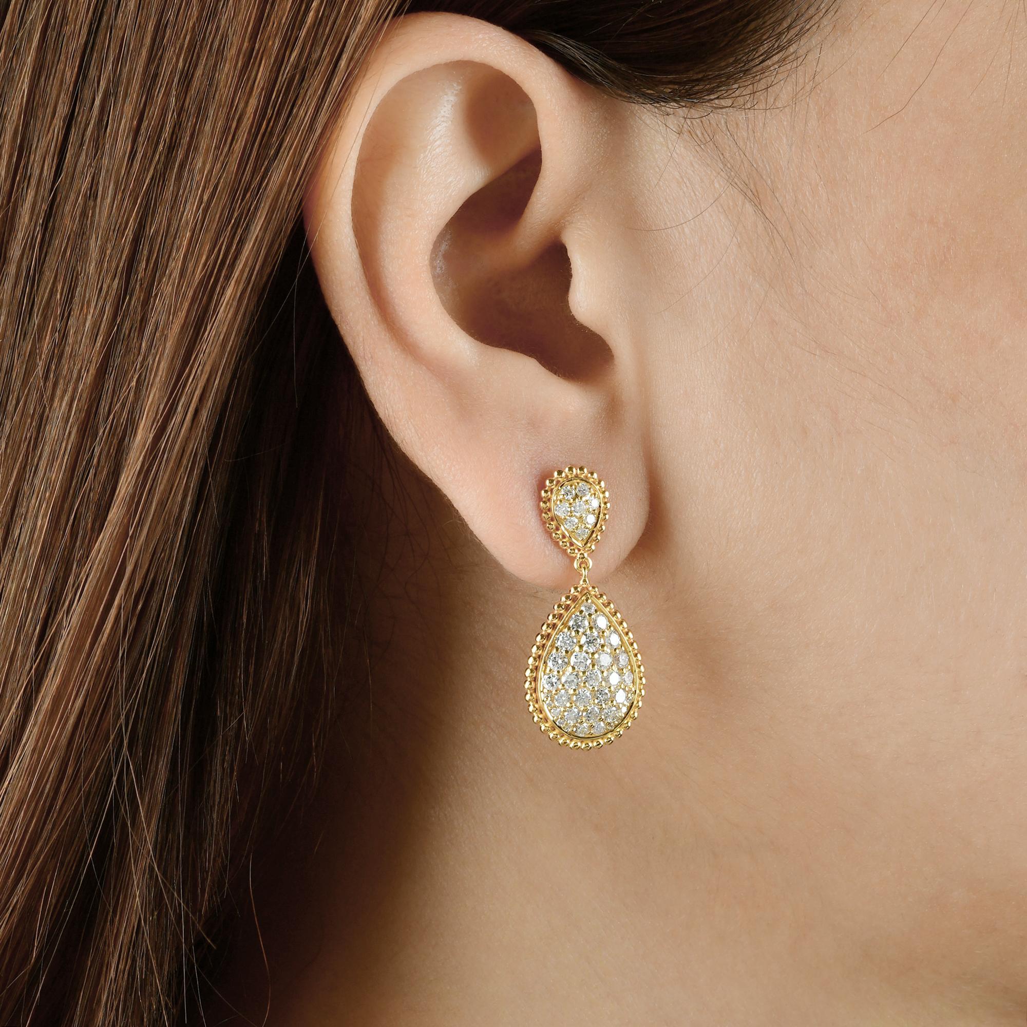 dainty diamond drop earrings