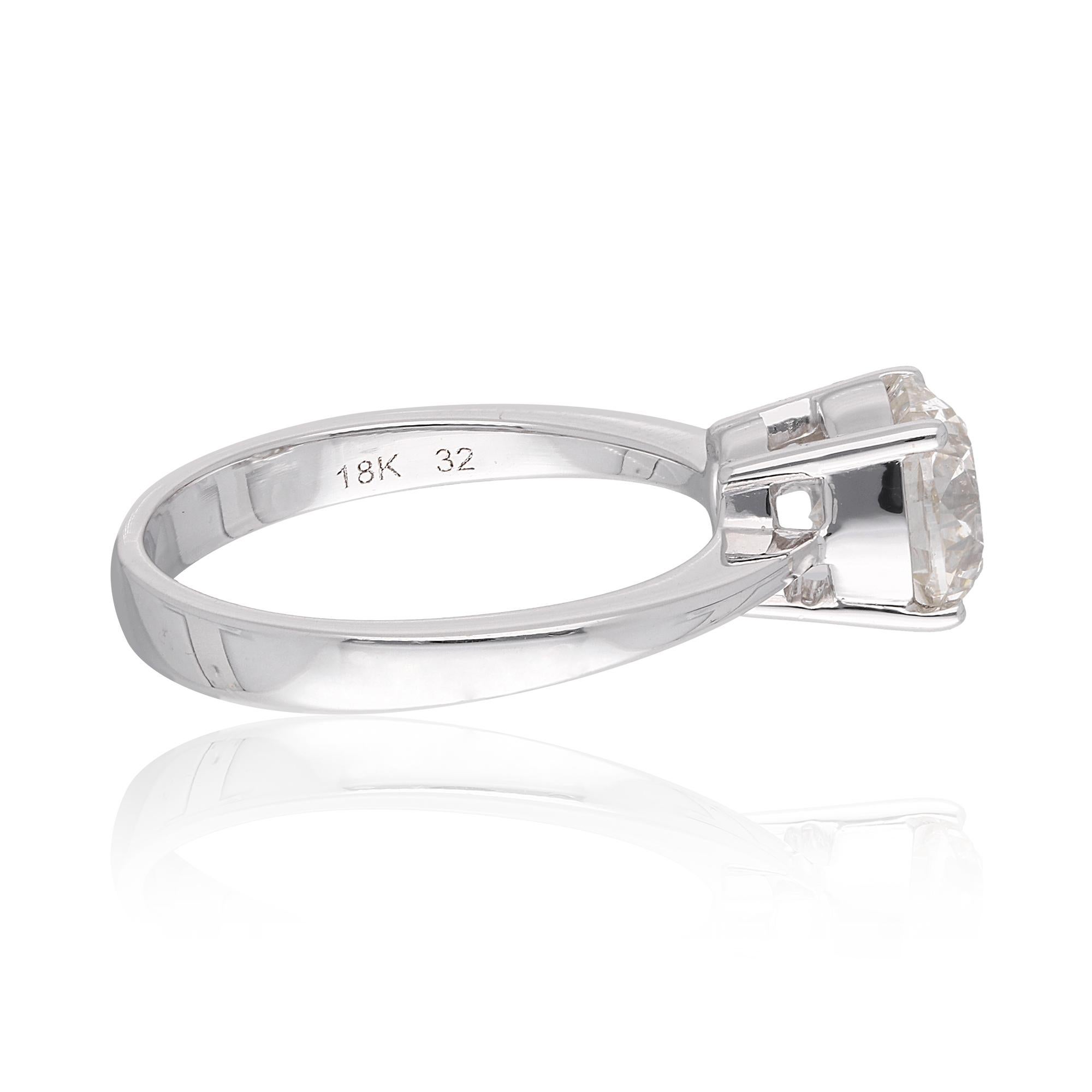 Code d'article :- SER-21936
Poids brut :- 4.64 gm
Or blanc 18k Poids :- 4.24 gm
Poids du diamant :- 2.02 Ct. ( DIAMANT MOYEN DE PURETÉ SI1-SI2 ET DE COULEUR H-I )
Taille de la bague : - 7 US & Toutes tailles disponibles
✦