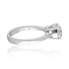 2 Carat SI Clarity HI Color Solitaire Diamond Ring 18 Karat White Gold Jewelry