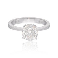 2 Carat SI Clarity HI Color Solitaire Diamond Ring 18 Karat White Gold Jewelry 2 Carat SI Clarity HI Color Solitaire Diamond Ring 18 Karat White Gold Jewelry