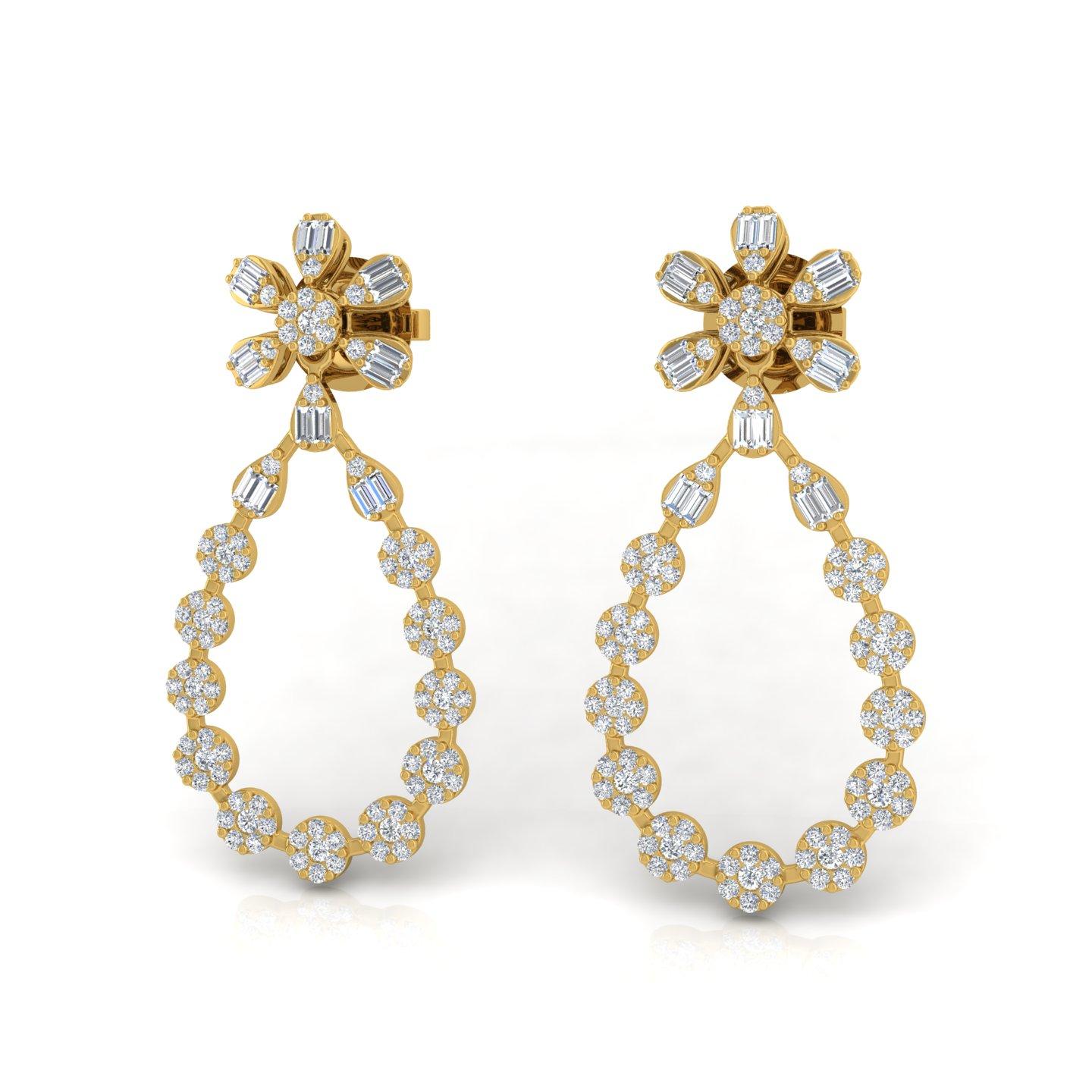 Cast from 18-karat gold, these exquisite earrings are handset with 2.00 carats of sparkling diamonds.

FOLLOW SPECTRUM JEWELS storefront to view the latest collection & exclusive pieces. Spectrum Jewels is proudly rated as a Top Seller on 1stdibs