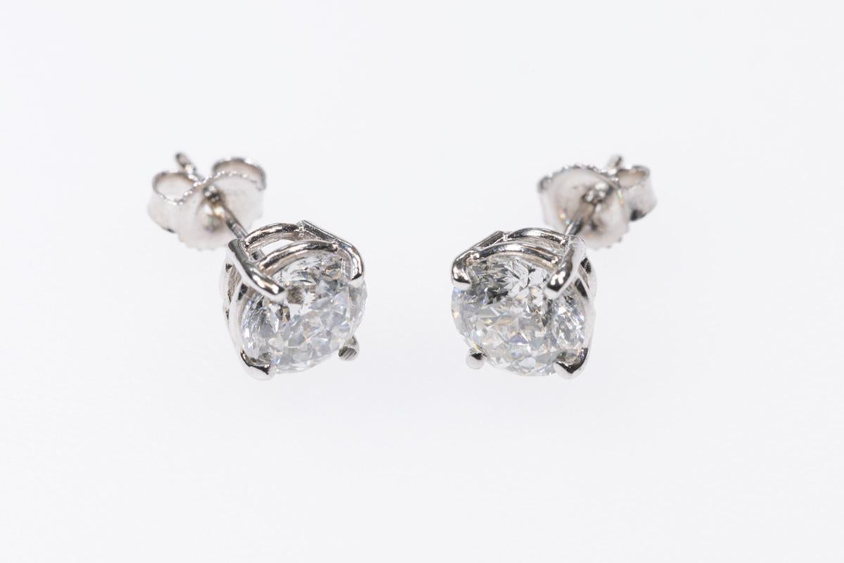 Women's or Men's 2 Carat Sirius Star Diamond Stud Earrings
