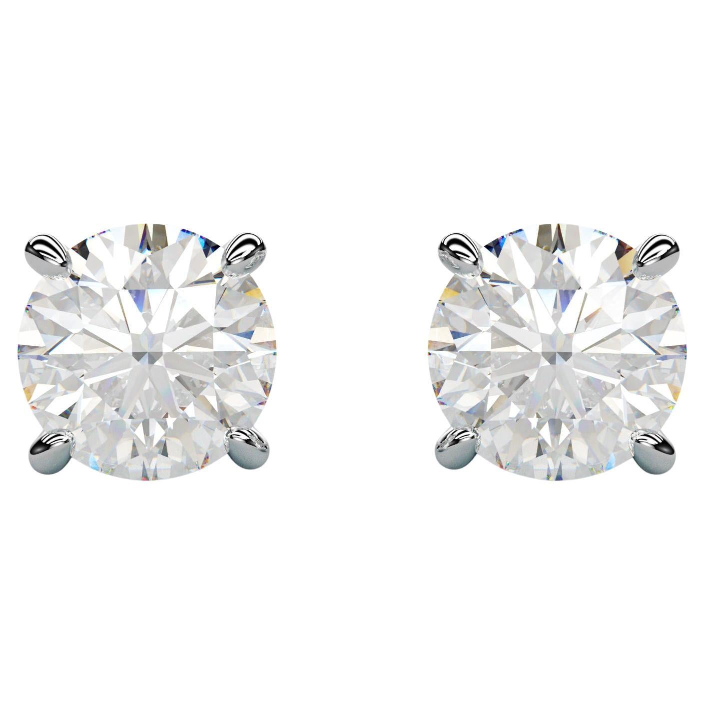 2 Carat Sirius Star Diamond Stud Earrings