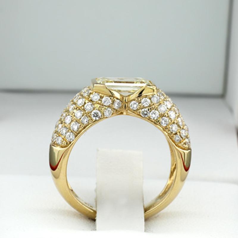 Emerald Cut 2 Carat Solitaire emerald cut diamond brilliant cut diamonds 1.20 ct Ring For Sale
