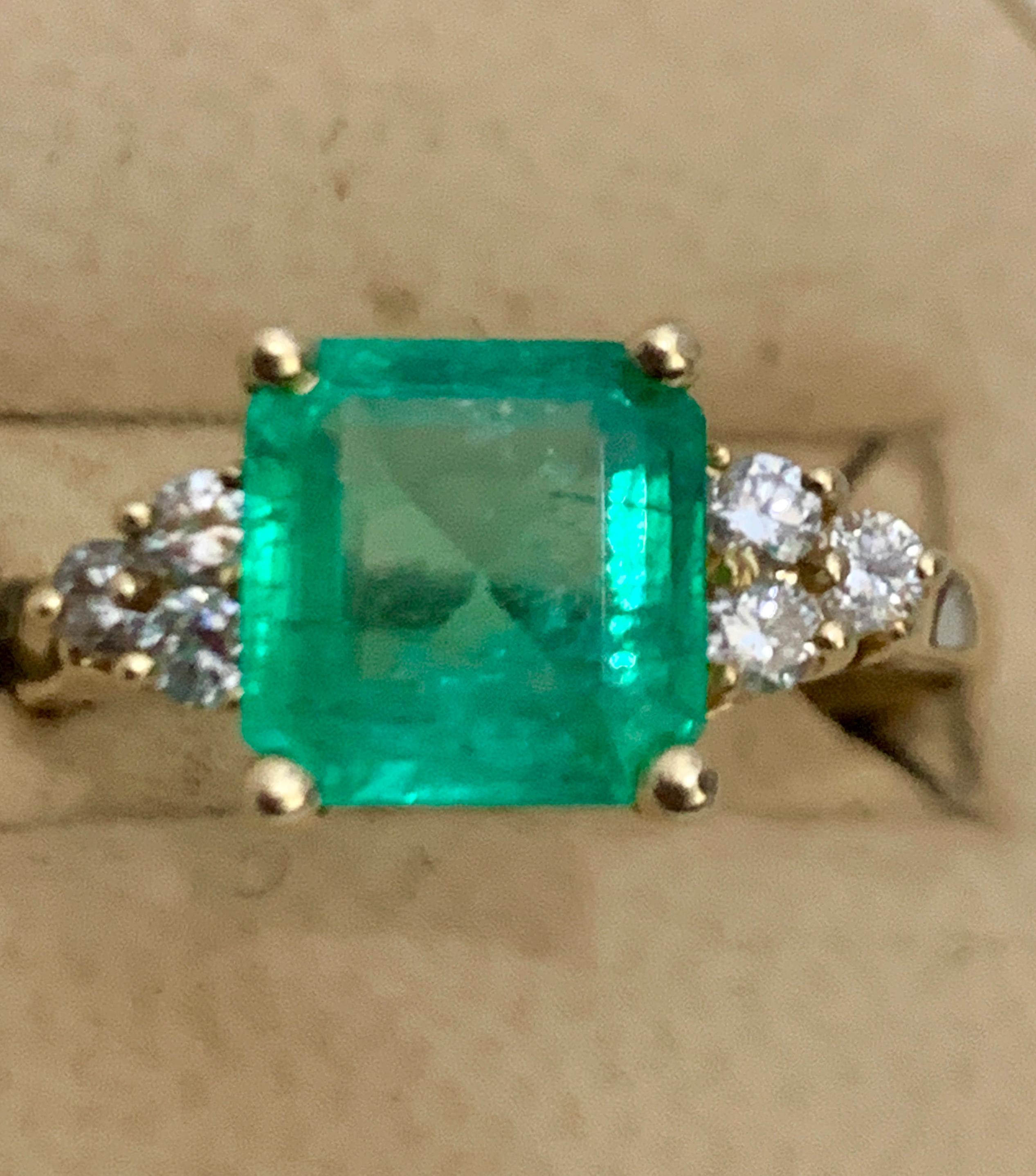 square cut emerald ring