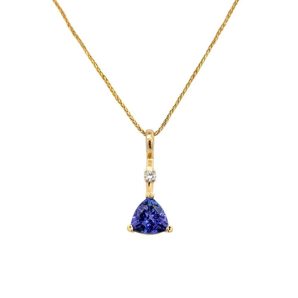 Modernista Collana vintage con tanzanite da 2 carati e diamanti RBC in vendita