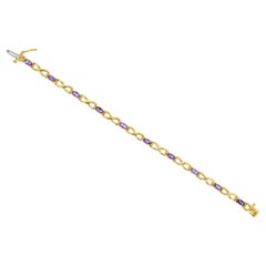 2 Carat X Style Amethyst Tennis Bracelet