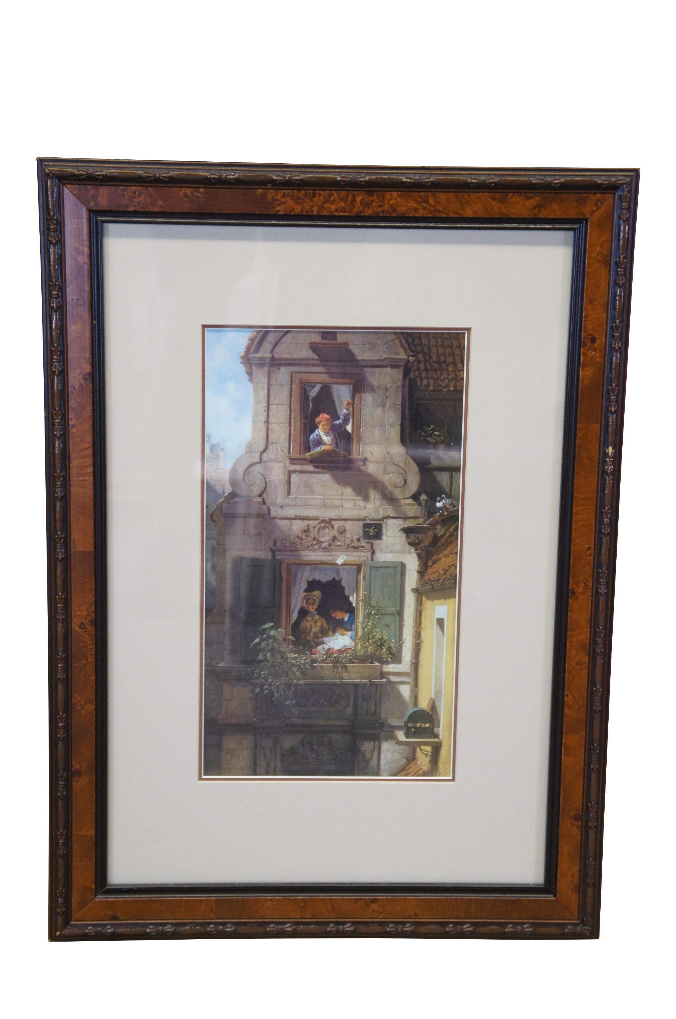 Two vintage Carl Spitzweg prints in burl frames.

The Intercepted Love letter (c.1860)
Lovers in the Forest. (c.1860)

About Carl Spitzweg
1808-1885 - German painter and draughtsman

Carl Spitzweg was one of the most important artists of the