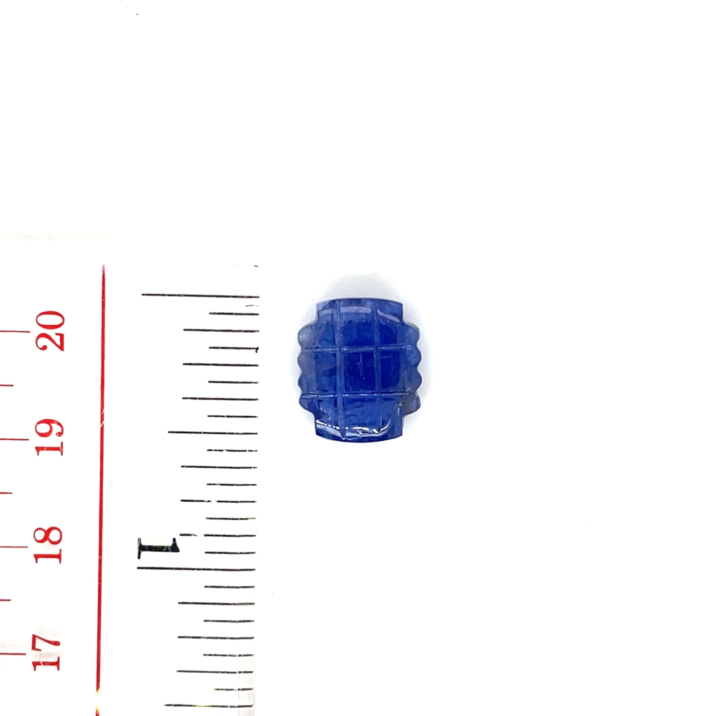 2 carati di tanzanite intagliata 18,41 in vendita 4