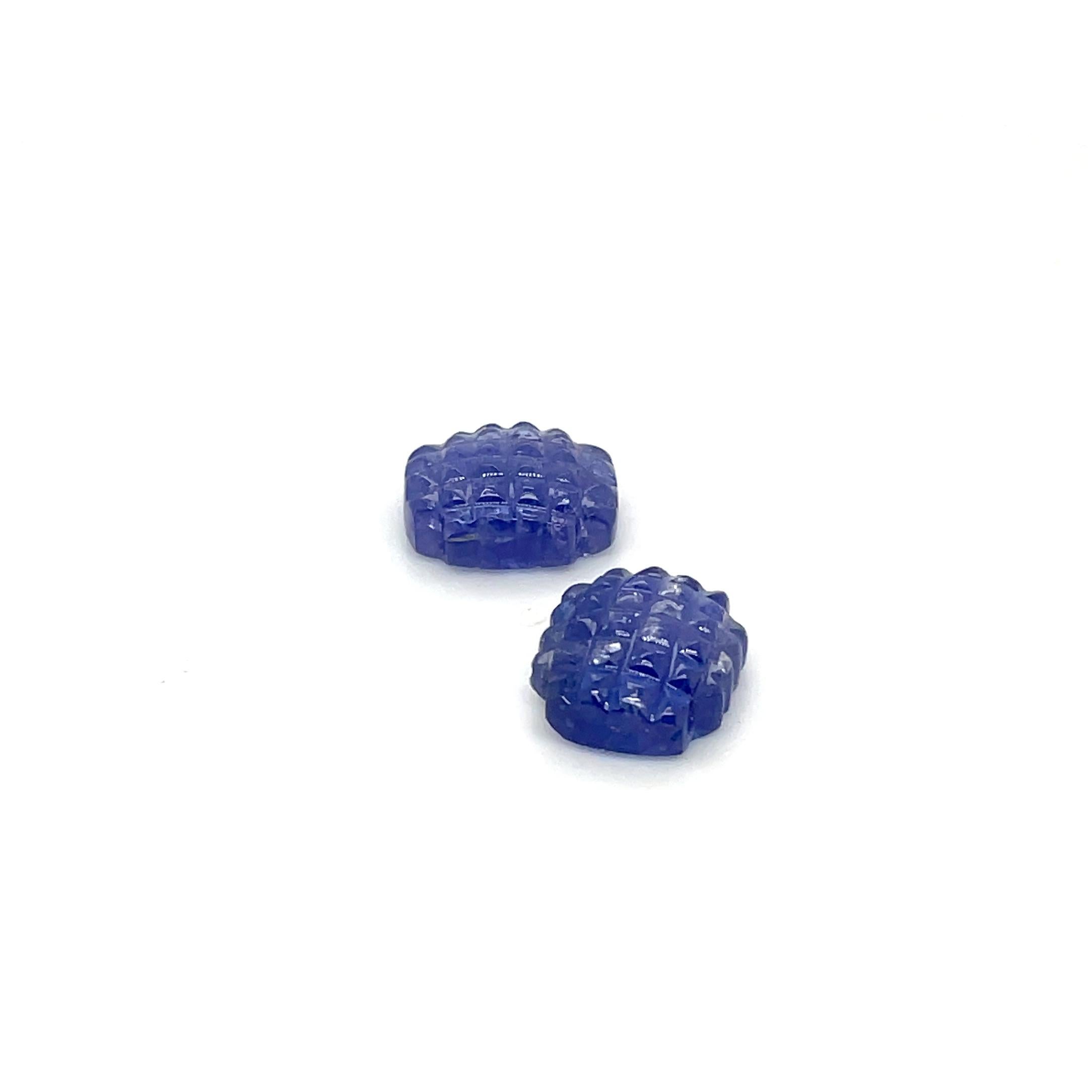 Contemporaneo 2 carati di tanzanite intagliata 18,41 in vendita