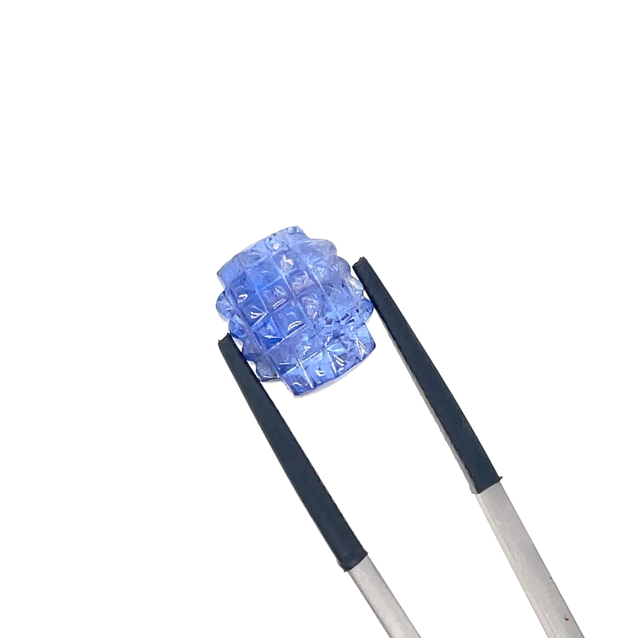 da uomo o donna 2 carati di tanzanite intagliata 18,41 in vendita