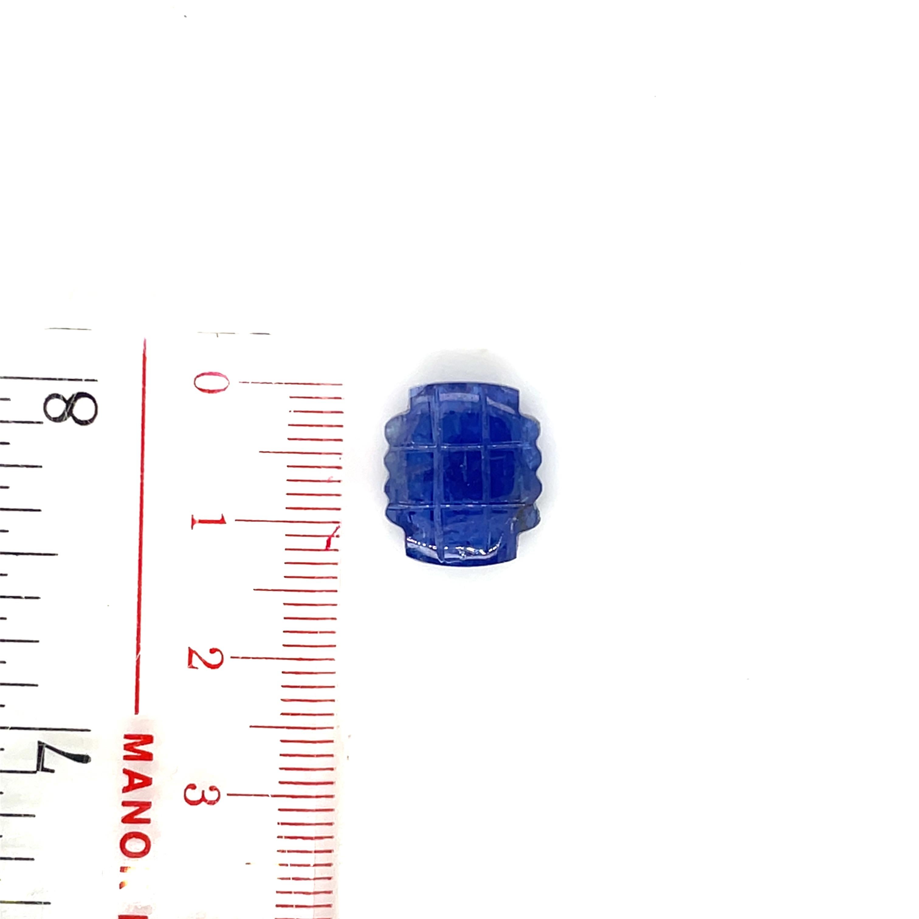2 carati di tanzanite intagliata 18,41 in vendita 3
