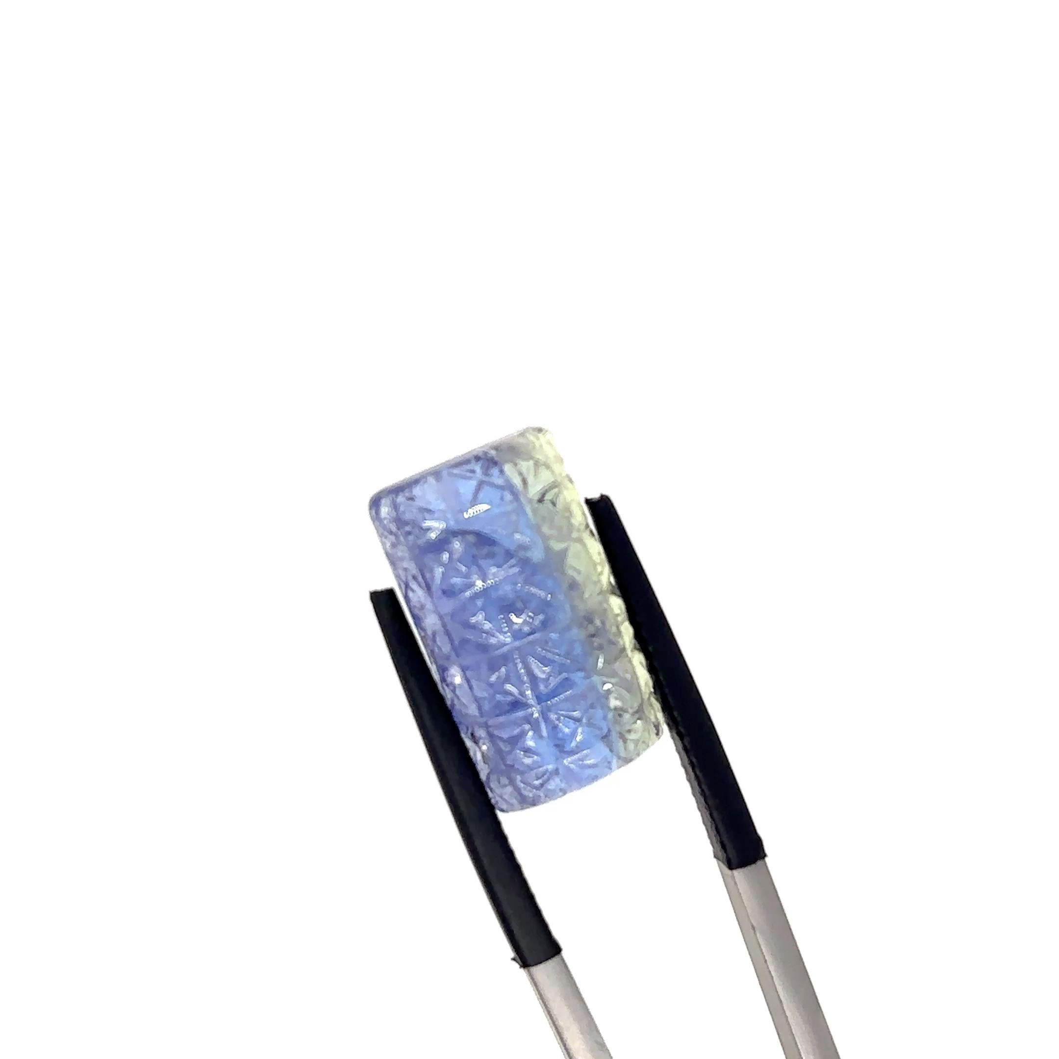 2 Pietre di tanzanite intagliate Cts 29,05 in vendita 6